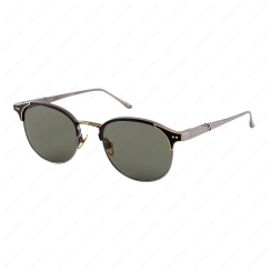 LEISURE SOCIETY Antibes Ruthenium / 24K Gold (Green Lens)