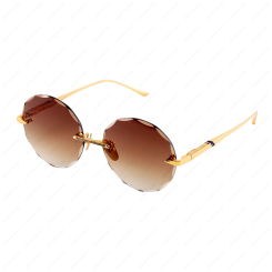 LEISURE SOCIETY Aubrey Sun 24K Gold (Brown Gradient Lens)